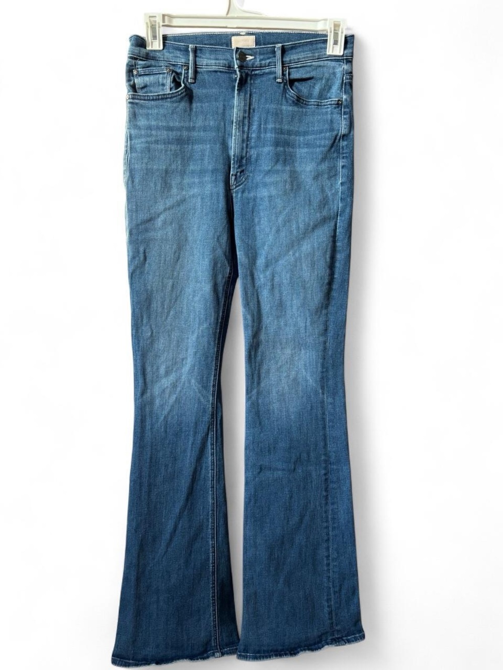 MOTHER Blue Flare Jeans - Wide Leg Denim